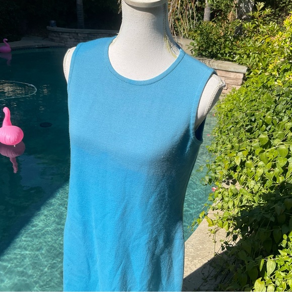 St John Collection Aqua 💦 turquoise suit couture Dress for jacket or coat Sz 6 - Picture 3 of 6